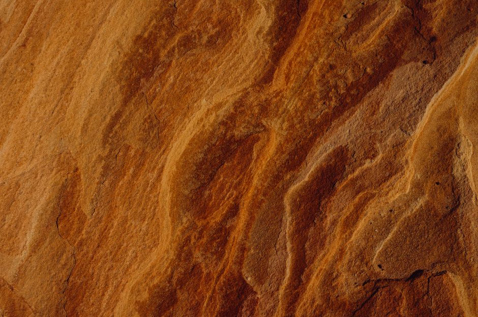 A narrow sandstone canyon in the desert
